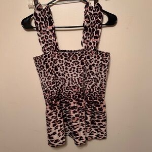 Women’s ruched Leopard Print tank